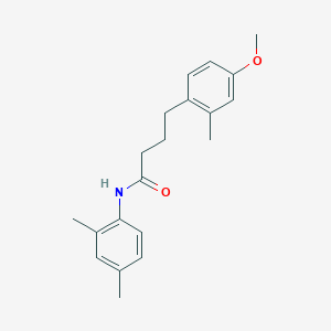 molecular formula C20H25NO2 B5738553 N-(2,4-dimethylphenyl)-4-(4-methoxy-2-methylphenyl)butanamide 