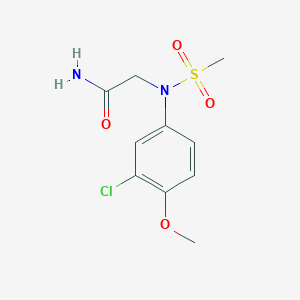 molecular formula C10H13ClN2O4S B5738582 N~2~-(3-chloro-4-methoxyphenyl)-N~2~-(methylsulfonyl)glycinamide 
