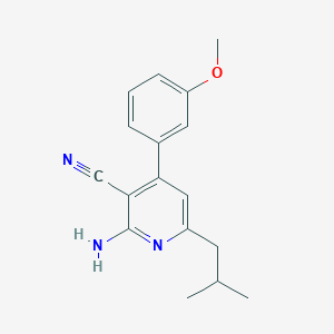 molecular formula C17H19N3O B5738588 2-amino-6-isobutyl-4-(3-methoxyphenyl)nicotinonitrile 