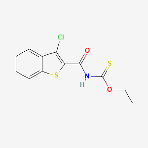 molecular formula C12H10ClNO2S2 B5738599 O-ethyl [(3-chloro-1-benzothien-2-yl)carbonyl]thiocarbamate 