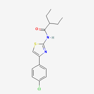 molecular formula C15H17ClN2OS B5738607 N-[4-(4-chlorophenyl)-1,3-thiazol-2-yl]-2-ethylbutanamide 