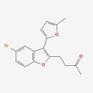 molecular formula C17H15BrO3 B5738611 4-[5-bromo-3-(5-methyl-2-furyl)-1-benzofuran-2-yl]-2-butanone 
