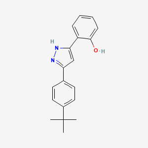 molecular formula C19H20N2O B5738618 2-[5-(4-tert-butylphenyl)-1H-pyrazol-3-yl]phenol 