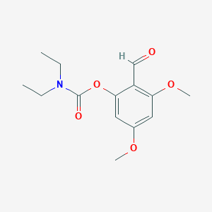 molecular formula C14H19NO5 B5738634 2-formyl-3,5-dimethoxyphenyl diethylcarbamate 