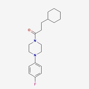 molecular formula C19H27FN2O B5738645 1-(3-cyclohexylpropanoyl)-4-(4-fluorophenyl)piperazine 