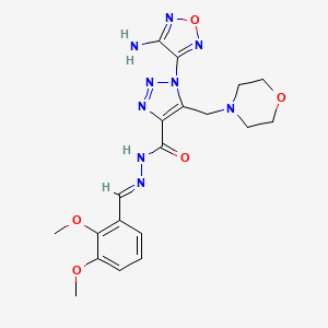molecular formula C19H23N9O5 B5738647 1-(4-amino-1,2,5-oxadiazol-3-yl)-N'-(2,3-dimethoxybenzylidene)-5-(morpholin-4-ylmethyl)-1H-1,2,3-triazole-4-carbohydrazide 