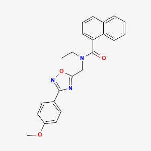 molecular formula C23H21N3O3 B5738655 N-ethyl-N-{[3-(4-methoxyphenyl)-1,2,4-oxadiazol-5-yl]methyl}-1-naphthamide 