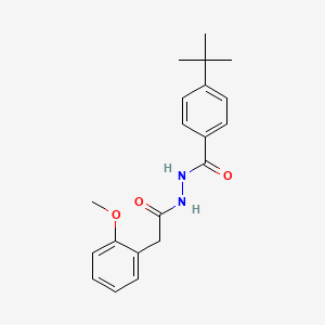 molecular formula C20H24N2O3 B5738662 4-tert-butyl-N'-[(2-methoxyphenyl)acetyl]benzohydrazide 
