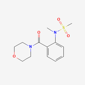 molecular formula C13H18N2O4S B5738669 N-methyl-N-[2-(4-morpholinylcarbonyl)phenyl]methanesulfonamide 