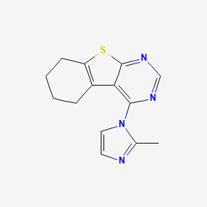 molecular formula C14H14N4S B5738670 4-(2-methyl-1H-imidazol-1-yl)-5,6,7,8-tetrahydro[1]benzothieno[2,3-d]pyrimidine 