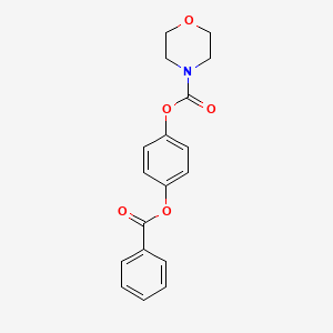 molecular formula C18H17NO5 B5738685 4-(benzoyloxy)phenyl 4-morpholinecarboxylate 