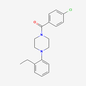 molecular formula C19H21ClN2O B5738690 1-(4-chlorobenzoyl)-4-(2-ethylphenyl)piperazine 