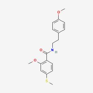 molecular formula C18H21NO3S B5738695 2-methoxy-N-[2-(4-methoxyphenyl)ethyl]-4-(methylthio)benzamide 