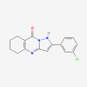 molecular formula C16H14ClN3O B5738708 2-(3-chlorophenyl)-5,6,7,8-tetrahydropyrazolo[5,1-b]quinazolin-9-ol 
