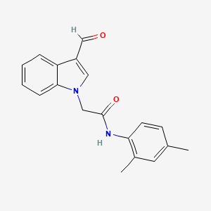 molecular formula C19H18N2O2 B5738712 N-(2,4-dimethylphenyl)-2-(3-formyl-1H-indol-1-yl)acetamide 