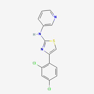 molecular formula C14H9Cl2N3S B5738718 N-[4-(2,4-dichlorophenyl)-1,3-thiazol-2-yl]-3-pyridinamine 