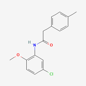 molecular formula C16H16ClNO2 B5738731 N-(5-chloro-2-methoxyphenyl)-2-(4-methylphenyl)acetamide 