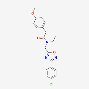 N-{[3-(4-chlorophenyl)-1,2,4-oxadiazol-5-yl]methyl}-N-ethyl-2-(4-methoxyphenyl)acetamide