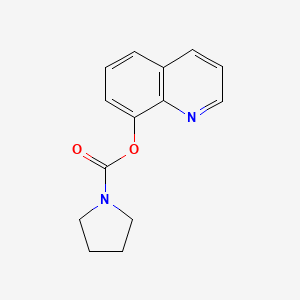 molecular formula C14H14N2O2 B5738745 8-quinolinyl 1-pyrrolidinecarboxylate 