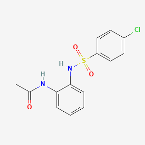 molecular formula C14H13ClN2O3S B5738753 N-(2-{[(4-chlorophenyl)sulfonyl]amino}phenyl)acetamide 