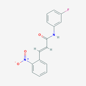 molecular formula C15H11FN2O3 B5738754 N-(3-fluorophenyl)-3-(2-nitrophenyl)acrylamide 