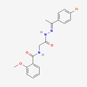 molecular formula C18H18BrN3O3 B5738762 N-(2-{2-[1-(4-bromophenyl)ethylidene]hydrazino}-2-oxoethyl)-2-methoxybenzamide 