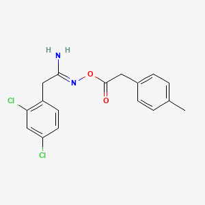 molecular formula C17H16Cl2N2O2 B5738769 2-(2,4-dichlorophenyl)-N'-{[(4-methylphenyl)acetyl]oxy}ethanimidamide 
