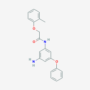 molecular formula C21H20N2O3 B5738774 N-(3-amino-5-phenoxyphenyl)-2-(2-methylphenoxy)acetamide 