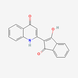 molecular formula C18H11NO3 B5738805 2-(4-hydroxy-2(1H)-quinolinylidene)-1H-indene-1,3(2H)-dione 