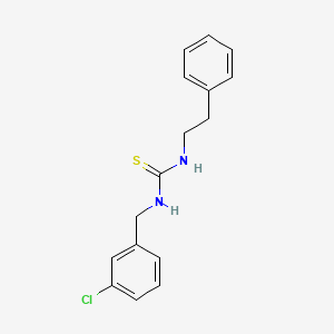 molecular formula C16H17ClN2S B5738809 N-(3-chlorobenzyl)-N'-(2-phenylethyl)thiourea 