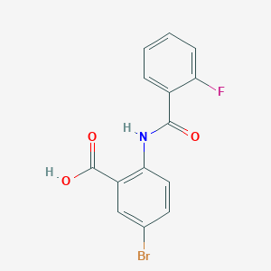 5-bromo-2-[(2-fluorobenzoyl)amino]benzoic acid
