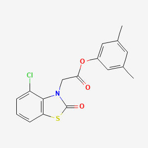 molecular formula C17H14ClNO3S B5738833 3,5-dimethylphenyl (4-chloro-2-oxo-1,3-benzothiazol-3(2H)-yl)acetate 
