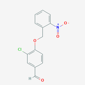 molecular formula C14H10ClNO4 B5738850 3-chloro-4-[(2-nitrobenzyl)oxy]benzaldehyde 