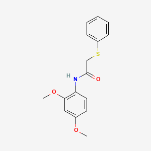 molecular formula C16H17NO3S B5738853 N-(2,4-dimethoxyphenyl)-2-(phenylthio)acetamide 