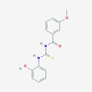 molecular formula C15H14N2O3S B5738899 N-{[(2-hydroxyphenyl)amino]carbonothioyl}-3-methoxybenzamide 