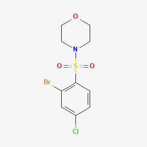 molecular formula C10H11BrClNO3S B5738903 4-[(2-bromo-4-chlorophenyl)sulfonyl]morpholine 