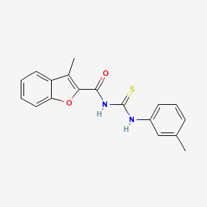 molecular formula C18H16N2O2S B5738905 3-methyl-N-{[(3-methylphenyl)amino]carbonothioyl}-1-benzofuran-2-carboxamide 