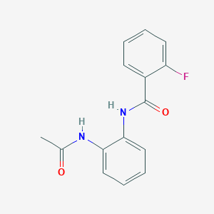 molecular formula C15H13FN2O2 B5738916 N-[2-(acetylamino)phenyl]-2-fluorobenzamide 