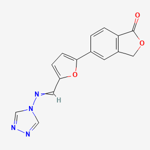 molecular formula C15H10N4O3 B5738921 5-{5-[(4H-1,2,4-triazol-4-ylimino)methyl]-2-furyl}-2-benzofuran-1(3H)-one 