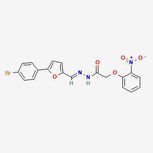 molecular formula C19H14BrN3O5 B5738932 N'-{[5-(4-bromophenyl)-2-furyl]methylene}-2-(2-nitrophenoxy)acetohydrazide 