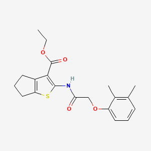 molecular formula C20H23NO4S B5738939 ethyl 2-{[(2,3-dimethylphenoxy)acetyl]amino}-5,6-dihydro-4H-cyclopenta[b]thiophene-3-carboxylate 