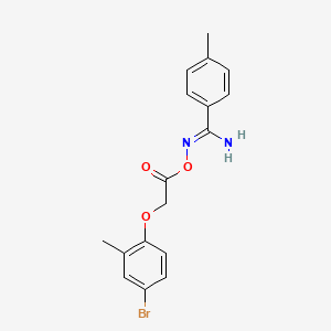 molecular formula C17H17BrN2O3 B5738969 N'-{[(4-bromo-2-methylphenoxy)acetyl]oxy}-4-methylbenzenecarboximidamide 