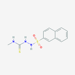 molecular formula C12H13N3O2S2 B5738977 N-methyl-2-(2-naphthylsulfonyl)hydrazinecarbothioamide 