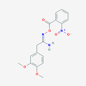 molecular formula C17H17N3O6 B5738986 2-(3,4-dimethoxyphenyl)-N'-[(2-nitrobenzoyl)oxy]ethanimidamide 