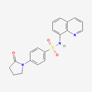 molecular formula C19H17N3O3S B5739010 4-(2-oxo-1-pyrrolidinyl)-N-8-quinolinylbenzenesulfonamide 