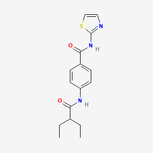 molecular formula C16H19N3O2S B5739026 4-[(2-ethylbutanoyl)amino]-N-1,3-thiazol-2-ylbenzamide 