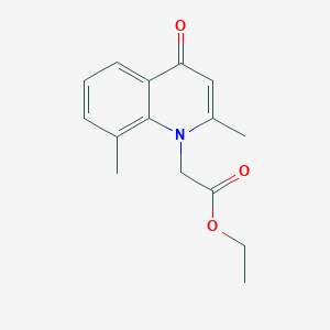 molecular formula C15H17NO3 B5739059 ethyl (2,8-dimethyl-4-oxo-1(4H)-quinolinyl)acetate 