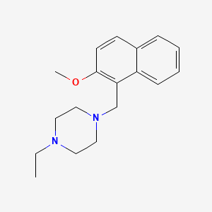 molecular formula C18H24N2O B5739069 1-ethyl-4-[(2-methoxy-1-naphthyl)methyl]piperazine 