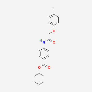 molecular formula C22H25NO4 B5739074 cyclohexyl 4-{[(4-methylphenoxy)acetyl]amino}benzoate 