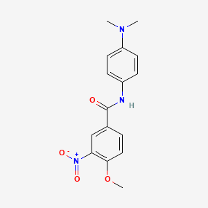 molecular formula C16H17N3O4 B5739080 N-[4-(dimethylamino)phenyl]-4-methoxy-3-nitrobenzamide 